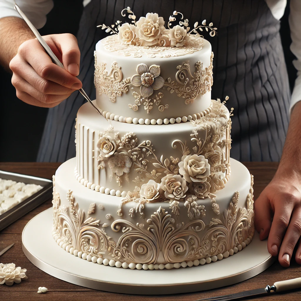Gâteau de mariage à plusieurs niveaux