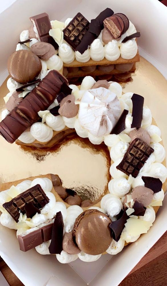 Number cake  Chocolat, création pâtissière artisanale