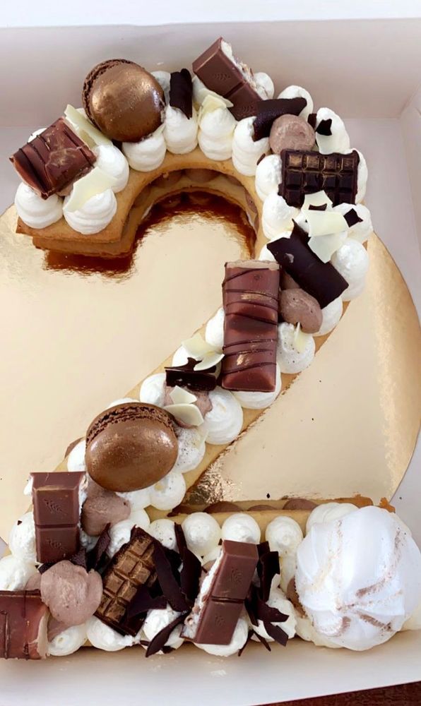 Number cake  Chocolat, vue 2