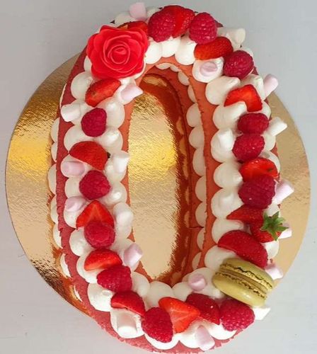 Number Cake  Fraise, gâteau artisanal La Maryse à Lille