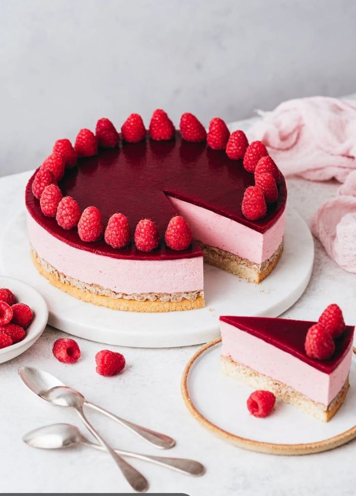 Entremet mousse framboise, vue 2